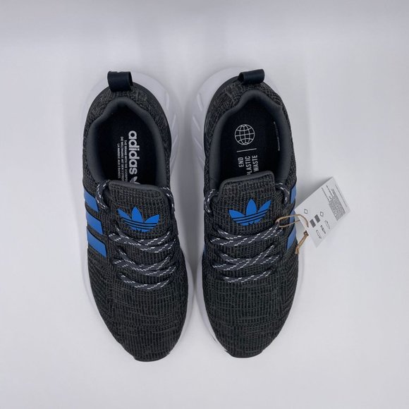 adidas Swift Run 22 Black / Blue Womens Shoes - Picture 5 of 8